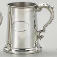 Pewter Classic Tankard w/engravable oval